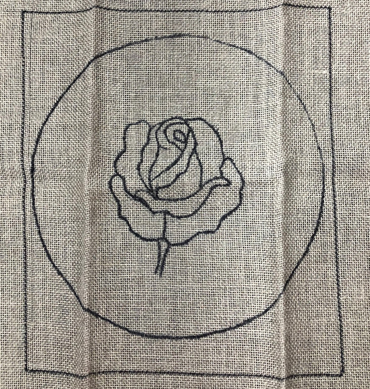 Rose Pad, Rug Hooking Pattern